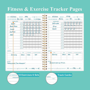 Agenda de Gimnasio Personalizada A5, Impresa, con Tapa Dura, Estilo Ejecutivo, Encuadernación en Espiral, Ecológica, con Logotipo en Dorado, Regalo para Entrenamiento - Product Image 4