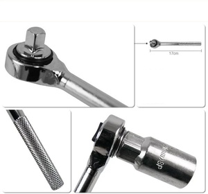 Professional 40-Piece Heavy-Duty Chrome Vanadium Steel Multi-Purpose Automotive Repair Mechanics Tool Kit Hand-<b>Powered</b> Set - Product Image 4