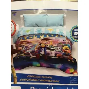 Ensemble de housse de couette Pro Cartoon 190x212 cm en microfibre réversible, literie toutes saisons pour enfants, usage domestique - Product Image 6