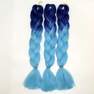 Capelli Sintetici <span class=keywords><strong>per</strong></span> <span class=keywords><strong>Treccine</strong></span> Rosa Blu Grigio Estensioni <span class=keywords><strong>per</strong></span> Capelli Jumbo Braid <span class=keywords><strong>per</strong></span> Twist Yaki Colore Ombré - Product Image 3