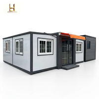 Casa Contenedor Plegable Prefabricada Personalizada de 20 y 40 Pies, Expandible, con Diseño Moderno para Uso en Edificios de Oficinas y Villas