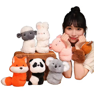 Piccoli amici orsi Panda peluche volpe bradipo giocattoli divertenti braccialetto da polso per cerchi Pop animali rossi giocattoli di peluche per bambini - Product Image 1