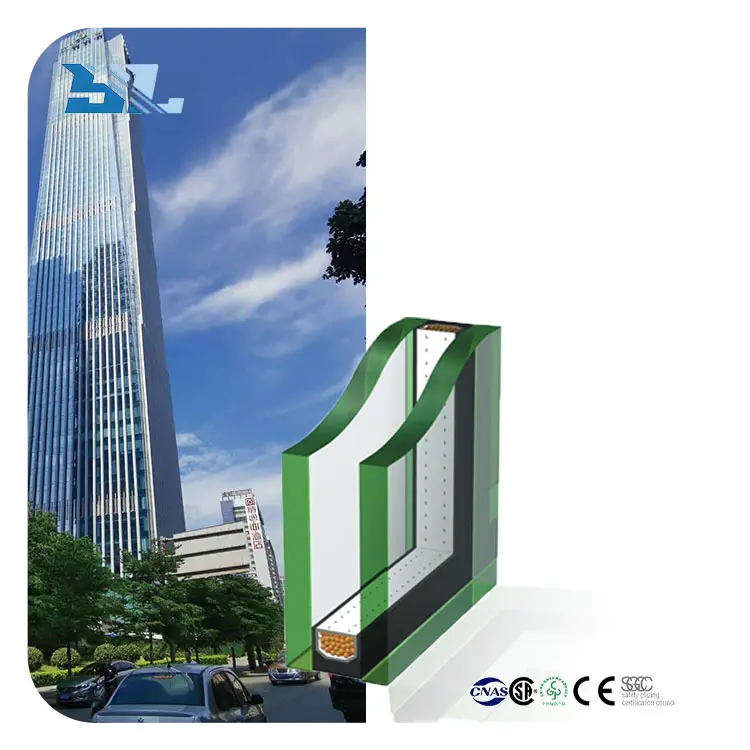 Ulianglass 4mm-22mm building curtain wall low e sound proof heat insulated glass hollow glass double glazed glass