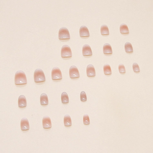 24 faux ongles à presser effet œil de chat, style doux, en ABS acrylique, forme amande, non toxiques - Product Image 3