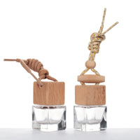 Boîte personnalisée emballage logo 8ml 10ml diffuseur désodorisant vide givré bouteilles de parfum suspendues de voiture avec cordes colorées suspendues