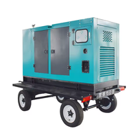 Groupe électrogène diesel silencieux monté sur remorque 50 kW/62,5 kVA triphasé 220 V/380 V, station d'alimentation portable haute efficacité 1800 tr/min