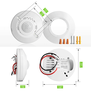 HOT 360 °   Détecteur de présence <span class=keywords><strong>PIR</strong></span> pour plafond avec relais à contact sec, temporisation, capteur de lumière, réglage de la valeur Lux et de la sensibilité - Product Image 4