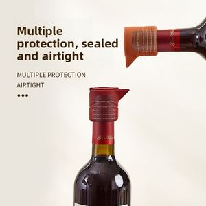 Reusable Food Grade Silicone <b>Wine</b> Stopper Leak-Proof <b>Wine</b> Bottle Plug Airtight Vacuum Sealer Bar Accessories Custom Logo OEM - Product Image 5