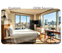 Ensemble de meubles de chambre d'hôtel, écologiques, durables, taille et couleur personnalisées, garantie de 2 ans, design moderne pour hôtel 4-5 étoiles