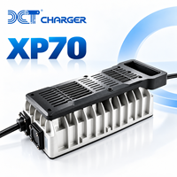 Chargeur LiFePO4 étanche personnalisé XP70 pour drone, tondeuse à gazon, nettoyeur de sol, moto électrique 90-264VAC avec refroidissement par ventilateur