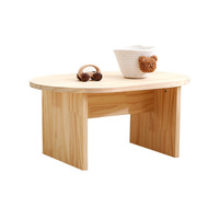 Petite table d'étude ronde et ovale pour enfants, en bois massif, pour loisirs créatifs, jouets, tapis de jeu, éducation précoce, style moderne et minimaliste