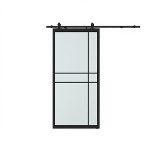 Système de <span class=keywords><strong>porte</strong></span> <span class=keywords><strong>coulissante</strong></span> <span class=keywords><strong>intérieure</strong></span> de style français de la marque Tengyu, <span class=keywords><strong>porte</strong></span> <span class=keywords><strong>coulissante</strong></span> en verre à cadre en acier, <span class=keywords><strong>isolation</strong></span> acoustique, garantie 1 an - Product Image 1