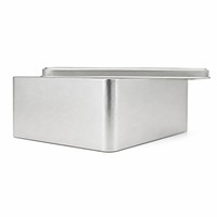 Boîte cadeau personnalisée en fer blanc, conteneur métallique rectangulaire avec couvercle pour emballage