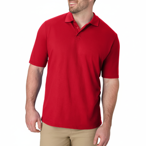 Chemises polo pour hommes à manches longues personnalisables pour le printemps/été, tissu jersey respirant avec motif uni à col montant - Product Image 1