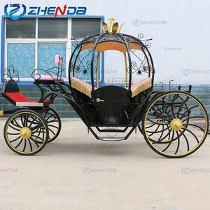Voiture de cheval citrouille noire mignonne, parc d'attractions, cendrillon, princesse, <span class=keywords><strong>Tour</strong></span>, accessoires de photographie, chariot de cheval de mariage - Product Image 3