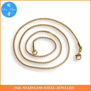 Joyería de acero inoxidable chapada en oro, collar de Venecia de cadena fina para mujer, regalo de joya de moda - Product Image 3