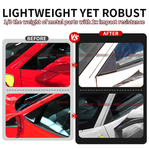 อะไหล่ตกแต่งรถยนต์คาร์บอนไฟเบอร์แห้งแบบ OEM ดีไซน์ใหม่ล่าสุด สำหรับตกแต่งเสา A ของรถเฟอร์รารี่ 458 - Product Image 2