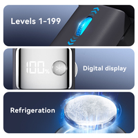 Kipas USB Genggam Pendingin Es Kecepatan Tinggi 2026, 200 Tingkat Penyesuaian Kecepatan, Daya Tahan Baterai Super Lama, Mini Portabel, Dapat Dipakai di Luar Ruangan