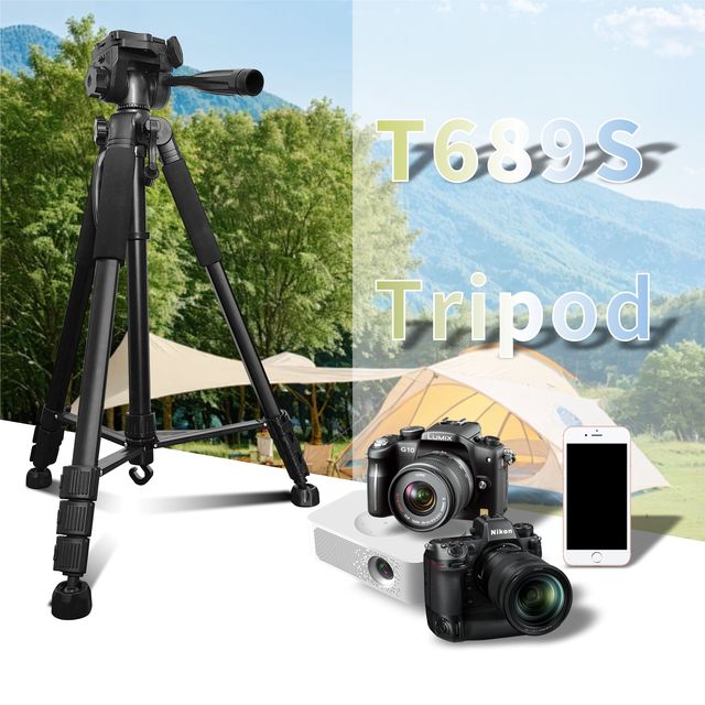 Professional 2M Heavy Duty Aluminum 4-Leg Portable Tripod Bubble Level Twist Flip Locks Phone Camera DSLR Spotting Scope 1.19kg