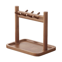 Étagère de rangement multifonctionnelle portable de style classique en bois pour bijoux, accessoires et clés dans le salon