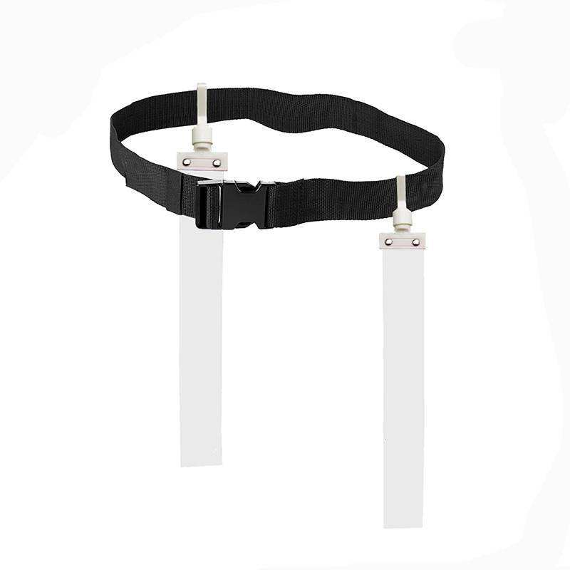 Ceinture à boucle drapeau blanc