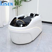 Kisen Lit de lavage de cheveux thaïlandais moderne, fauteuil de massage électrique 3D 4D pour le corps entier avec éclairage LED