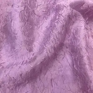 Aangepaste Kleur 100% Polyester Embossing Bubble Crêpe Crinkle Polyester Stof Vouw 2022