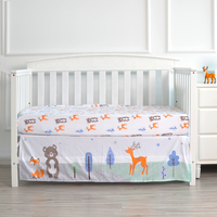 Ensemble de literie pour bébé nouveau-né en coton 100% confortable avec motif d'ours de dessin animé, vente en gros