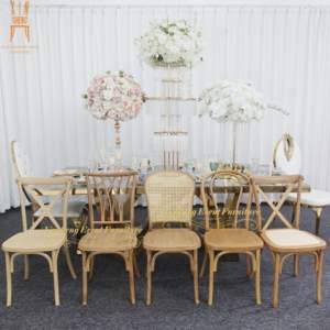 Silla de Comedor de Acero Inoxidable Color Oro Rosa de Alta Calidad con Respaldo Alto y Patas en X <span class=keywords><strong>para</strong></span> Bodas, Hoteles, Fiestas y Banquetes - Product Image 5