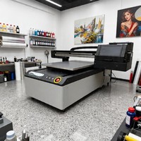 Printer UV LED Flatbed 6090 DX7 untuk Akrilik Kayu Kaca Logam Flex Telur Otomatis