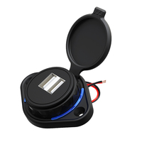 Chargeur de voiture personnalisé 12V étanche avec sortie 5V 3.1A, double ports USB-A, montage sur panneau, pour camion 12V 24V, prise de chargeur de voiture USB