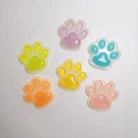 10 Pièces Cabochons en Résine Transparente en Forme de Patte Miniature à Dos Plat pour Épingles à Cheveux, Scrapbooking, Bricolage, Décoration Intérieure, Accessoires Artisanaux 61mm