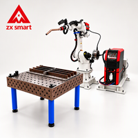 Stasiun Kerja Pengelasan Robot 6 Sumbu Otomatis dengan Meja Modular 3D untuk Peralatan Kebugaran