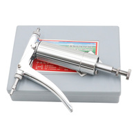Diskon alat suntik dokter hewan, pistol injeksi terus menerus Stainless Steel tipe K 1ml