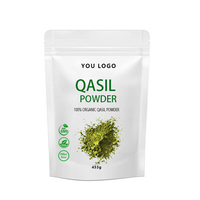 Poudre de soin de la peau Qasil biologique naturelle à marque privée, vente chaude, emballée sous vide, extrait de feuilles de Qasil en poudre