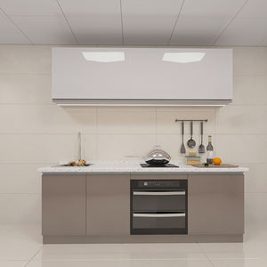 مجموعة خزائن مطبخ حديثة كاملة من الميلامين للبيع بالجملة وحدات خزانة مطبخ وشقق فندقية ومطعم - Product Image 4