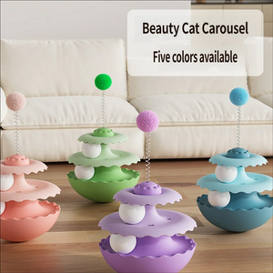 ของเล่นแมว แก้เบื่อ คลายเครียด กระตุ้นพลังงาน ลูกบอลหมุนสำหรับลูกแมว - Product Image 2