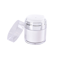 Envase de Crema Cosmética Recargable de Lujo al por Mayor, Material AS, Doble Pared, Bomba sin Aire, Personalizable, 15g 30g 50g, para Crema o Loción