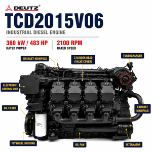 Moteur diesel d'origine SCDC Deutz 500 kW 680 CV 8 cylindres V8 refroidi par eau TCD2015V08 pour machines <span class=keywords><strong>de</strong></span> construction lourdes - Product Image 3