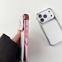 Coque de téléphone portable transparente originale pour iPhone 17 16 15 14 Pro Max Plus avec protection d'objectif en verre IMD et dos en PC