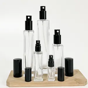 quadratische 3 ml 5 ml 10 ml 15 ml 20 ml 30 ml 50 ml 100 ml glas-sprühflasche parfüm