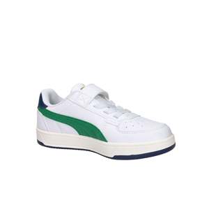 Puma Kids Sneakers White Green <b>Velcro</b> <b>Strap</b> Basketball Style Shoes - Product Image 4