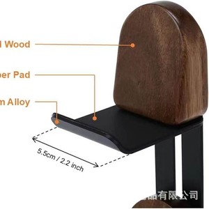 Soporte de madera de bambú de doble capa para controles de PS5 y estante de almacenamiento para auriculares. - Product Image 4
