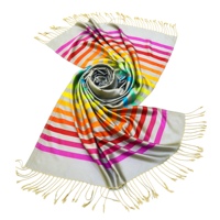 Top Marque 100% Pure Soie Jacquard Châles À La Main Numérique Imprimé Long Nouveau Style Foulards pour L'automne