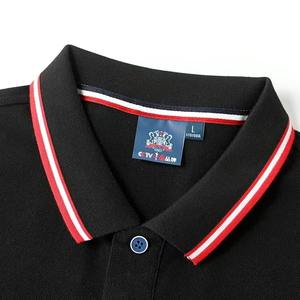 เสื้อโปโลผ้าฝ้าย100% สำหรับผู้ชายและผู้หญิงเสื้อกอล์ฟสีพื้นสั่งทำโลโก้ได้ตามต้องการ - Product Image 3