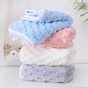 Carlota Coral Fleece Face Towels 50g 80g Extra Absorbent Quick Drying Unisex <b>Bath</b> Towels Random Colors - Product Image 1