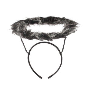 Serre-tête Halo d'ange noir avec plumes, pince à cheveux, accessoire de costume d'Halloween - Product Image 5