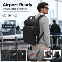 Sac à dos professionnel antichoc doublé polaire avec port de charge USB et poche arrière antivol pour ordinateur