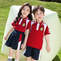 Ventes en gros d'usine de costumes de sport rouges pour uniformes d'école primaire