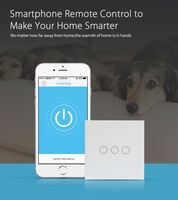 Interrupteur intelligent WiFi tactile marche/arrêt pour commande à distance 220V 15A portée 40m 2.4GHz
